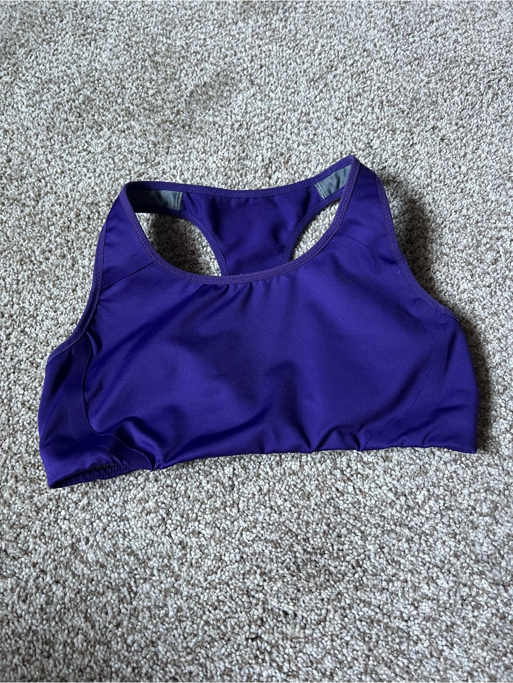 Purple Racerback Sports Bra - Nike